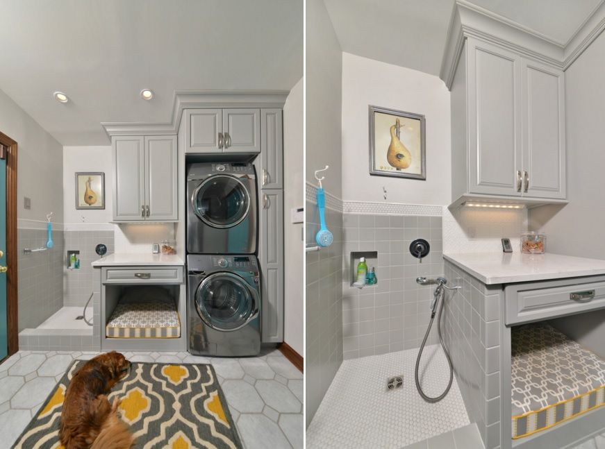 Design laundry room furniture around the washer and dryer