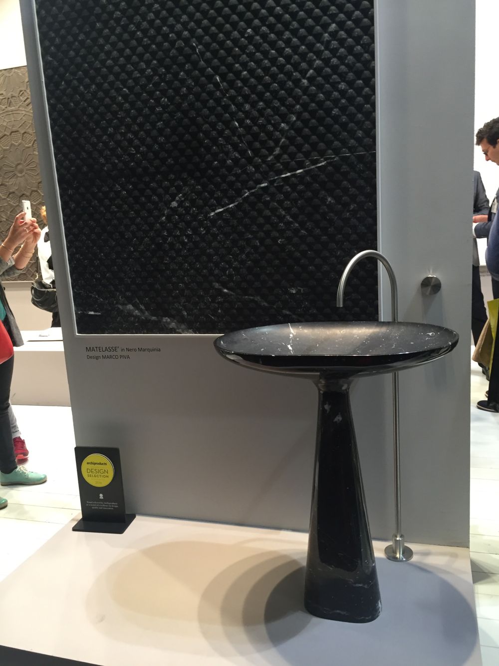 Design marco piva freestanding black vanity