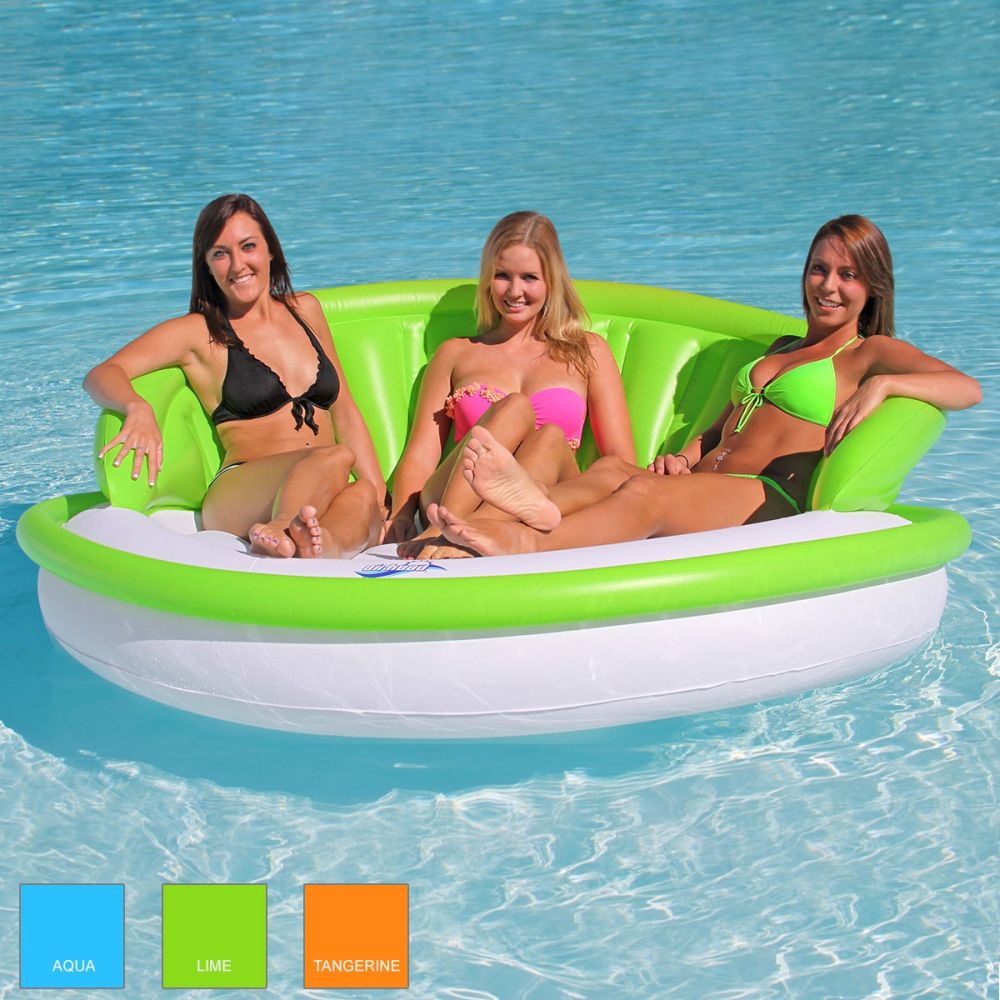 Designer floating pool seating