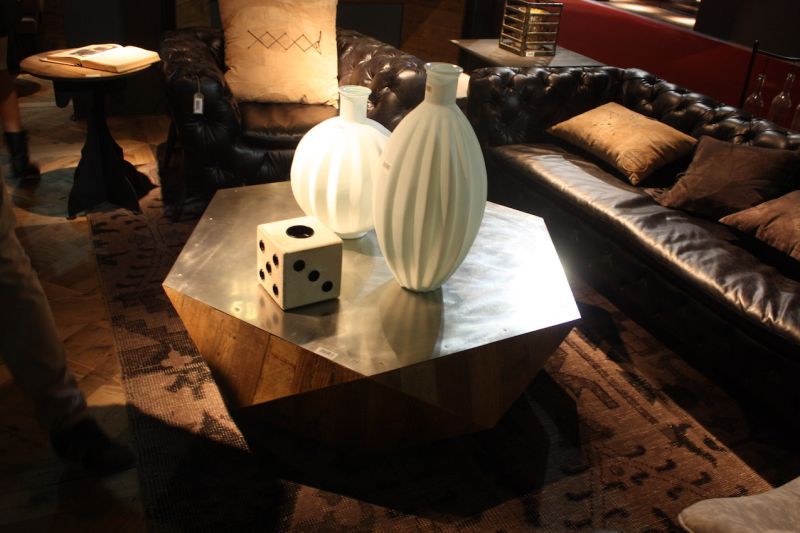 What a perfect coffee table for a game-loving family! Dialma Brown's casual wooden table is lots of fun.