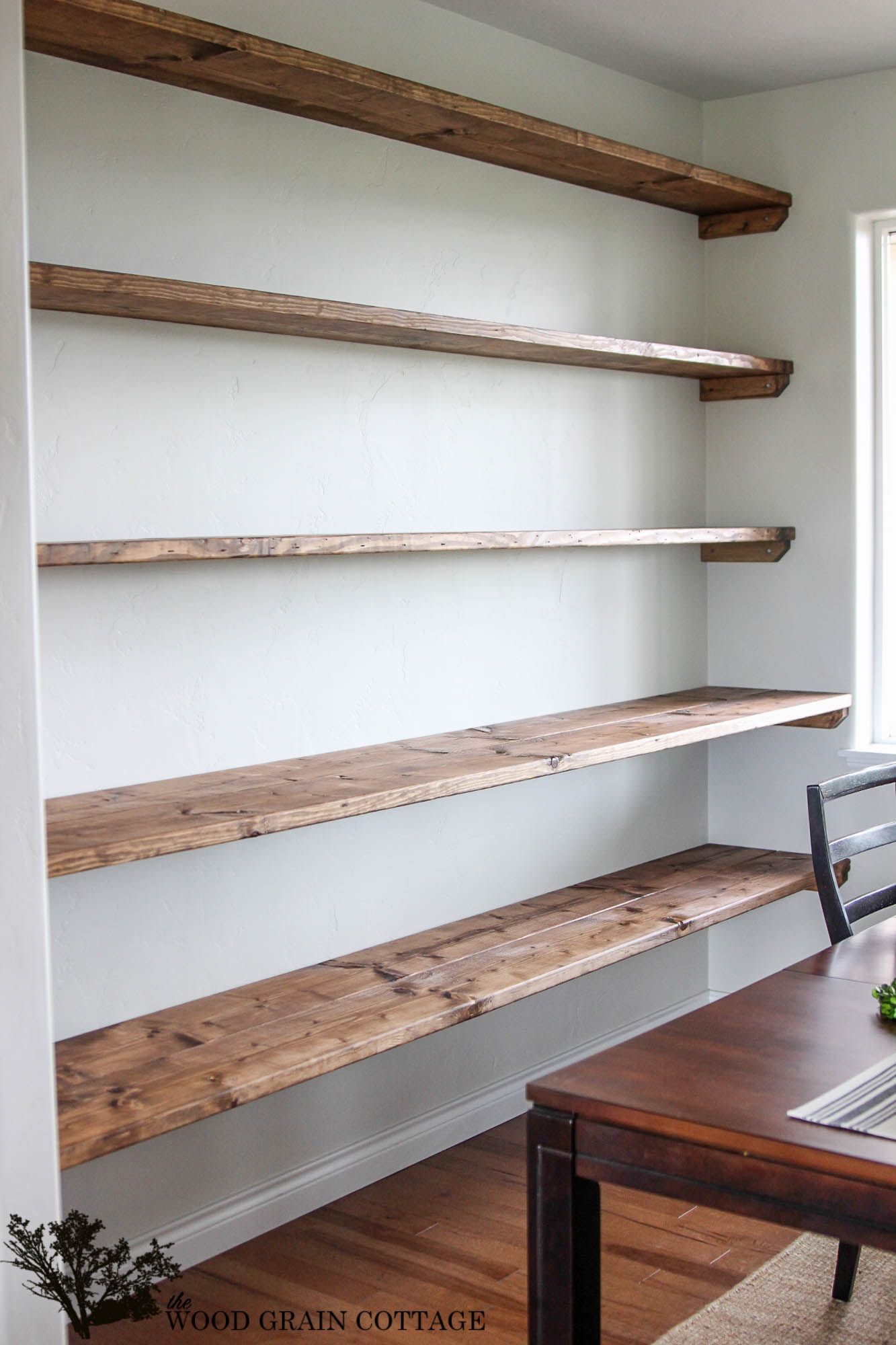 Open storage rustic shelves  for the office
