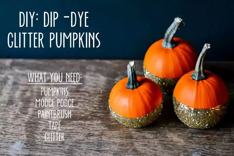 Dip Dye glitter pumpkin