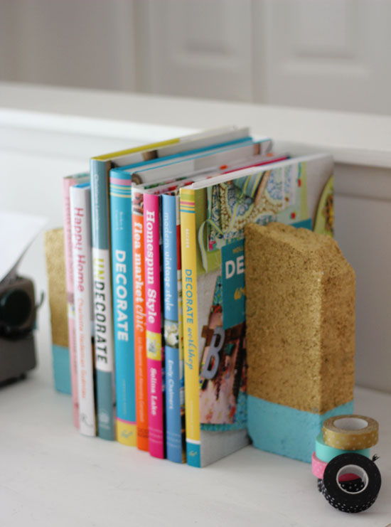 Dipped brick bookends