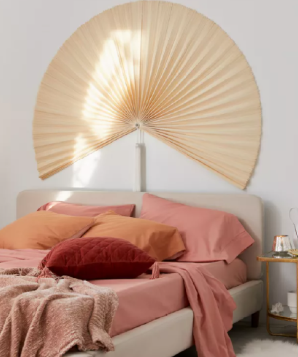 Display Japanese Fans on the Bedroom Wall