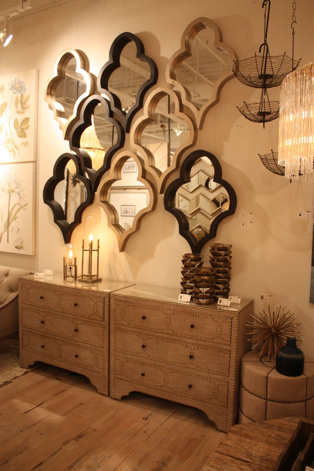 Display your mirror collection on the wall