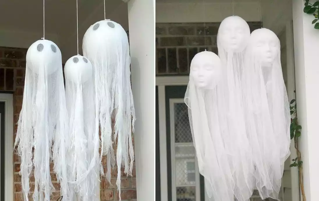 Dollar store ghost for halloween