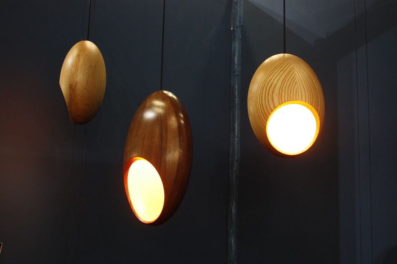 Donald Baugh’s wooden lighting is natural and modern