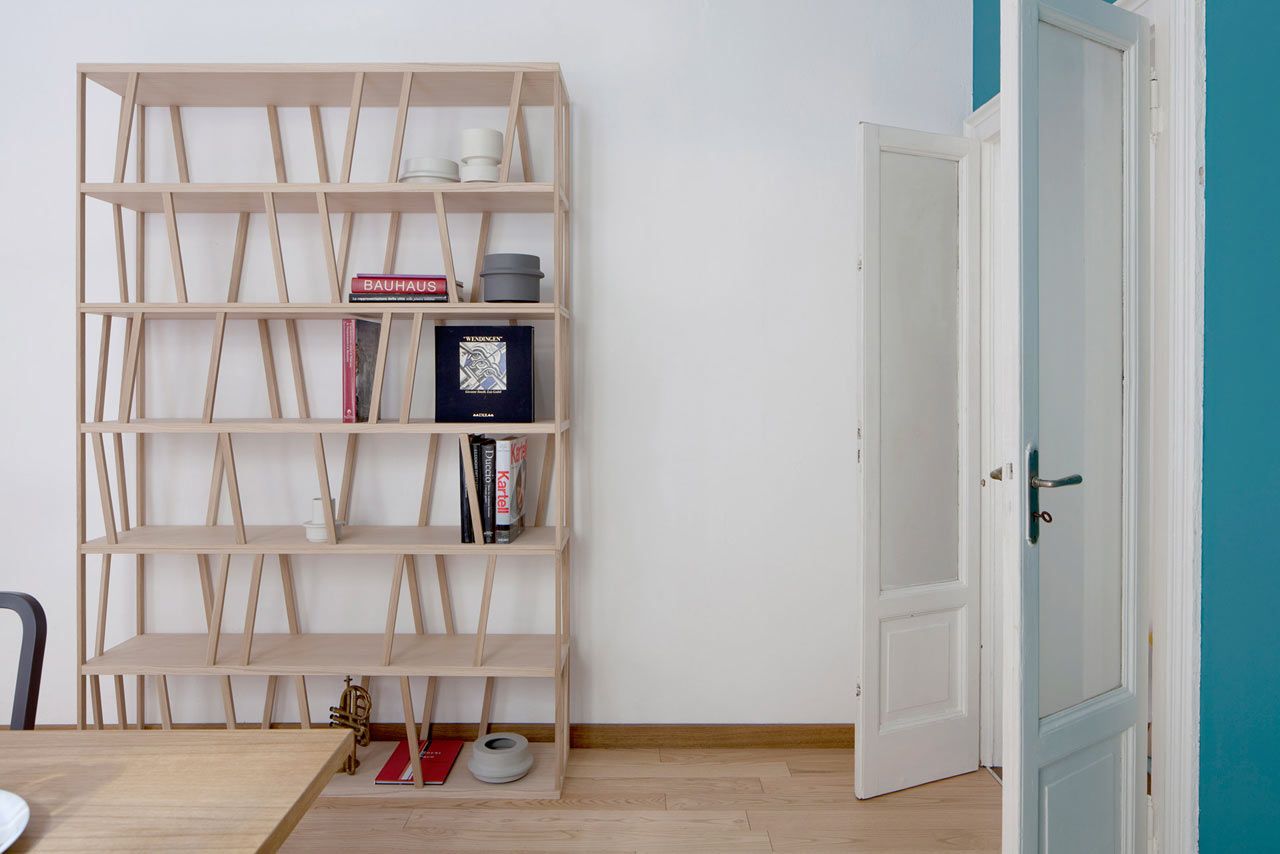Double sided freestanding bookcase