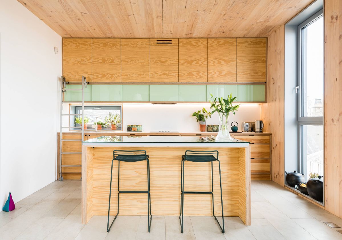 Douglas Fir Veneer Cabinets