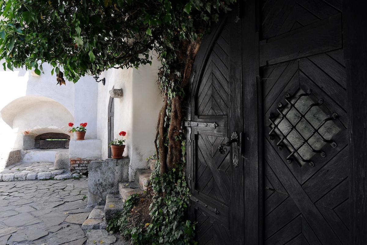 The inner courtyards have their own massive doors that offer access inside the castle