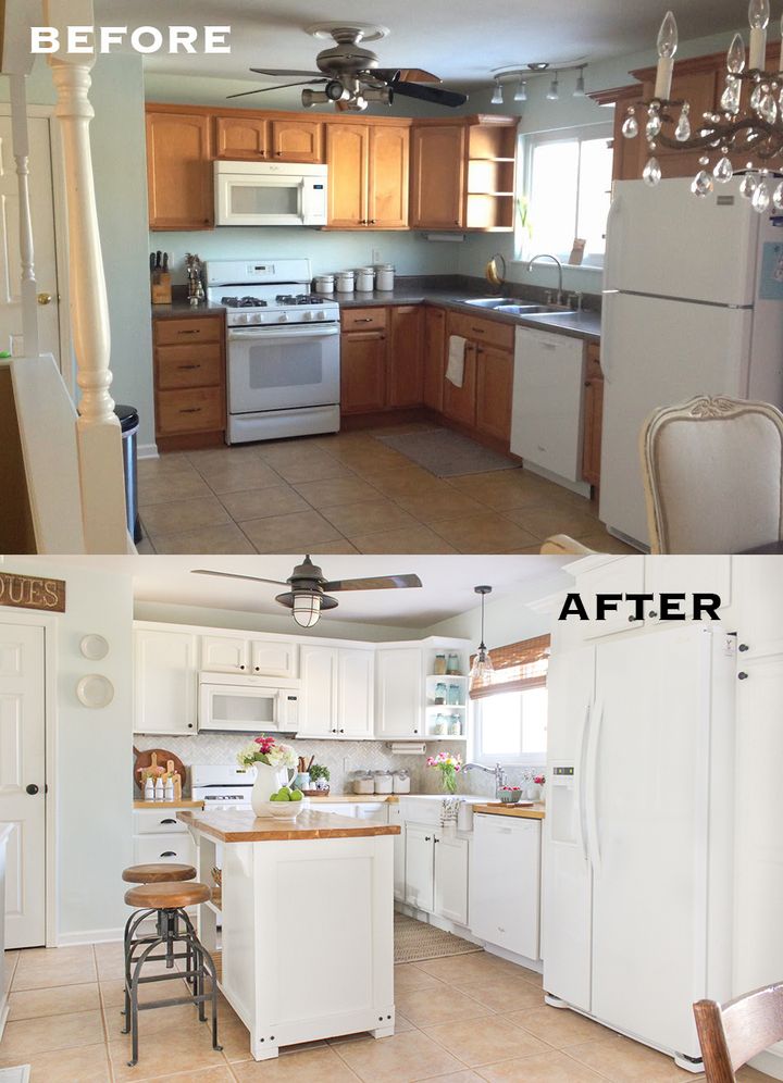 Dramatic before and after kitchen remodel