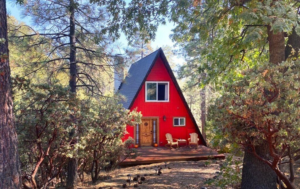 Dreamy A Frame Cabin in the Woods 1024x645