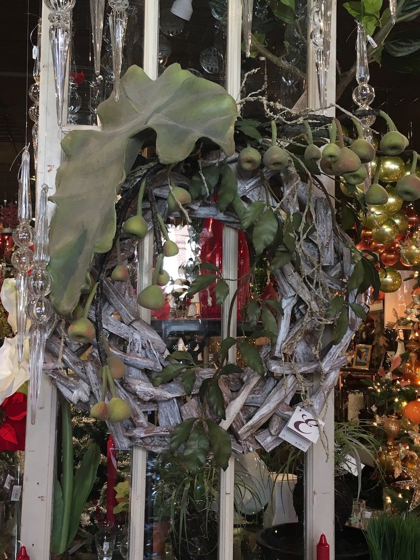 Unexpected materials make for interesting wreaths.