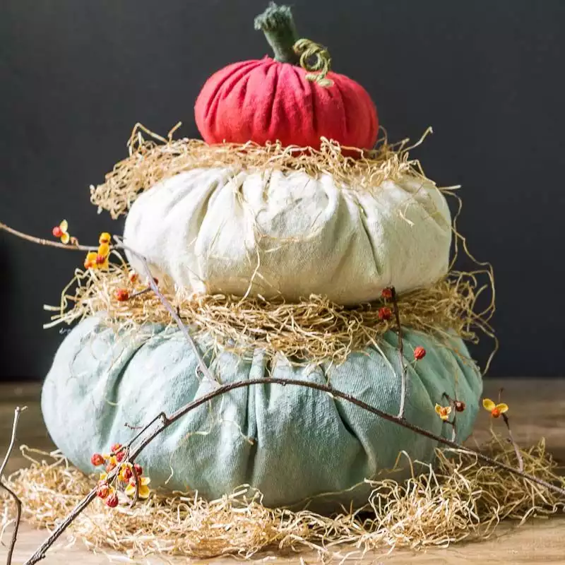 Drop cloth pumpkins