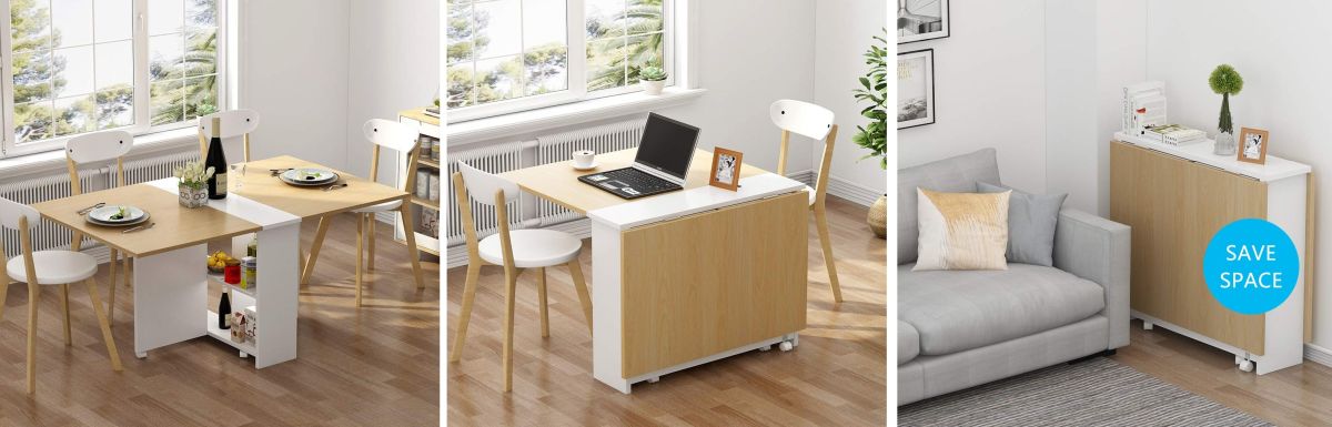 Drop leaf table and desk system