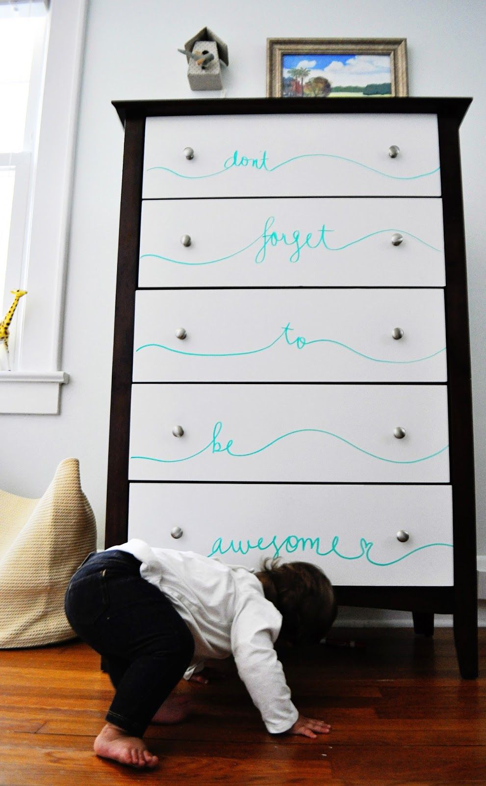 Dry Erase Dresser Makeover