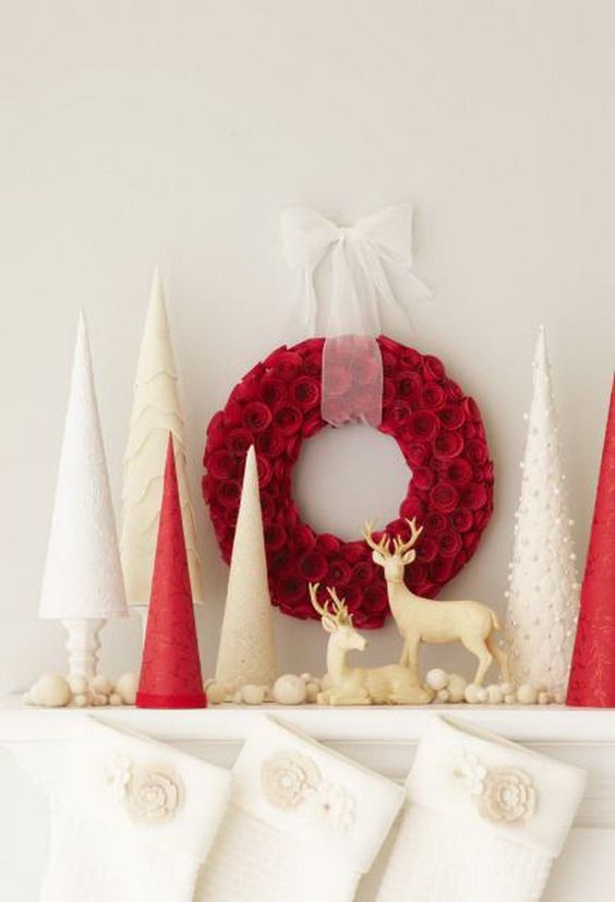 Duel tone christmas mantel