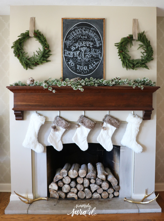 Duel wreath mantel