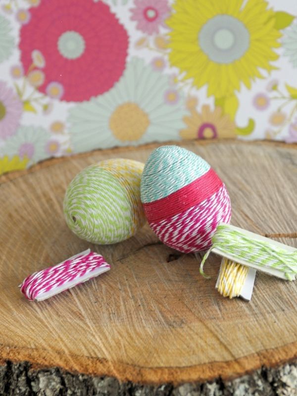 Easter Egg Decorating Yarn Wrapped