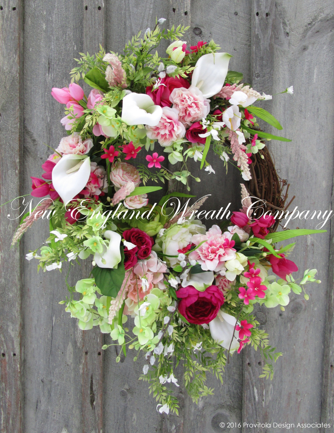 Easter Wreath- Spring Floral Wreath