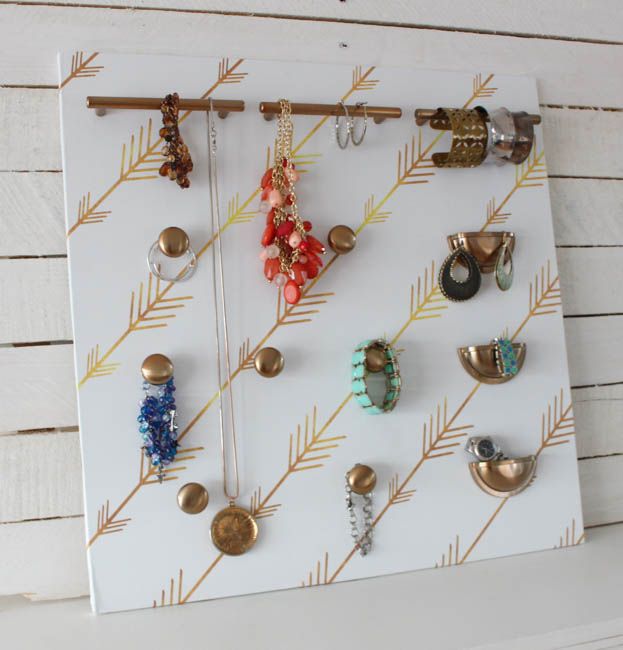 Easy DIY Cabinet Hardware Jewelry Organizer