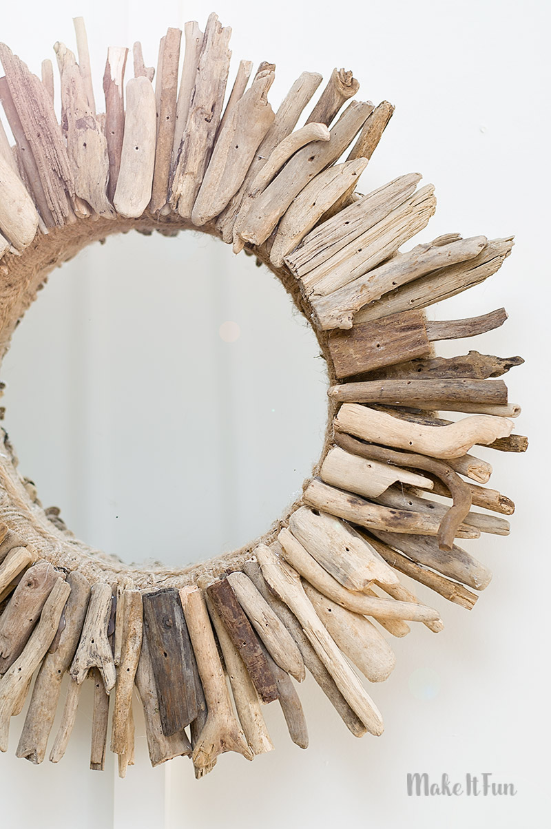 Easy DIY Mirror from Driftwood