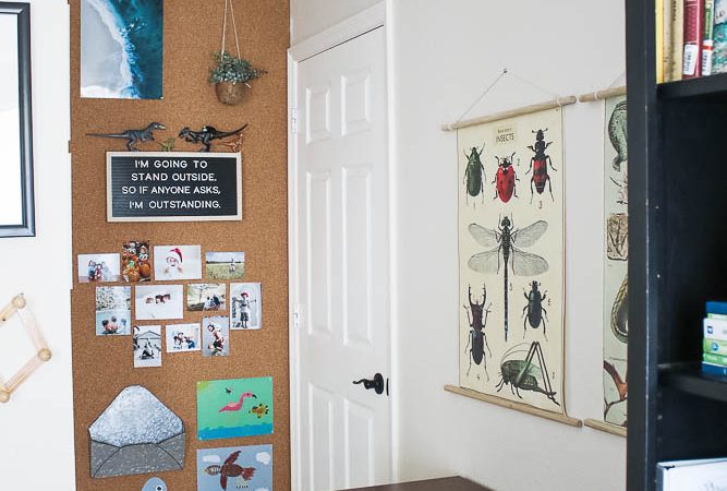 Easy DIY cork board wall