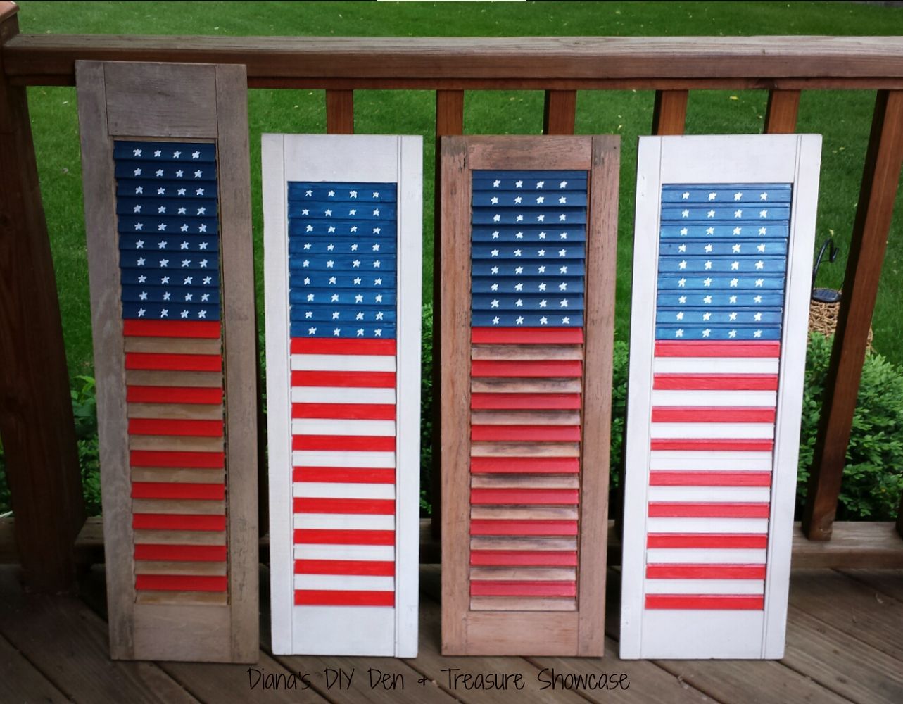 Easy Shutter Flag Patriotic Decor