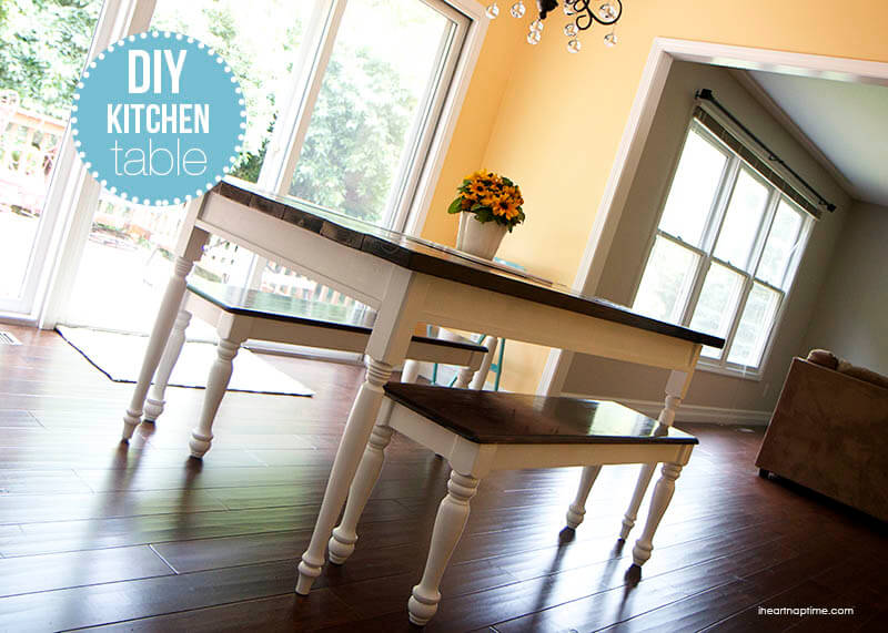 Easy farmhouse kitchen table