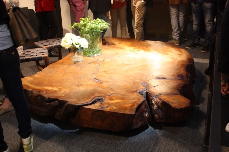 Riva 1920's live edge slab coffee table table is a stunning statement for any living room, from traditional to contemporary.