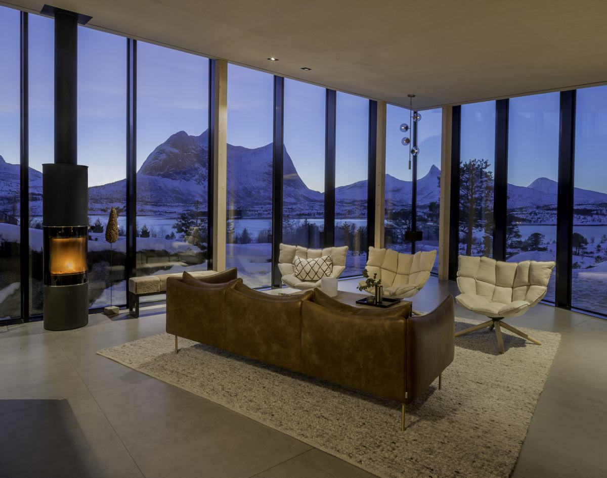 Efjord Retreat Cabin Stinessen Arkitektur living