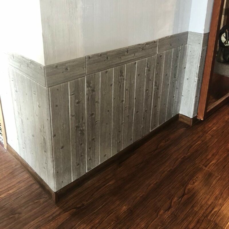 Grey Peel and Stick Wall Paneling