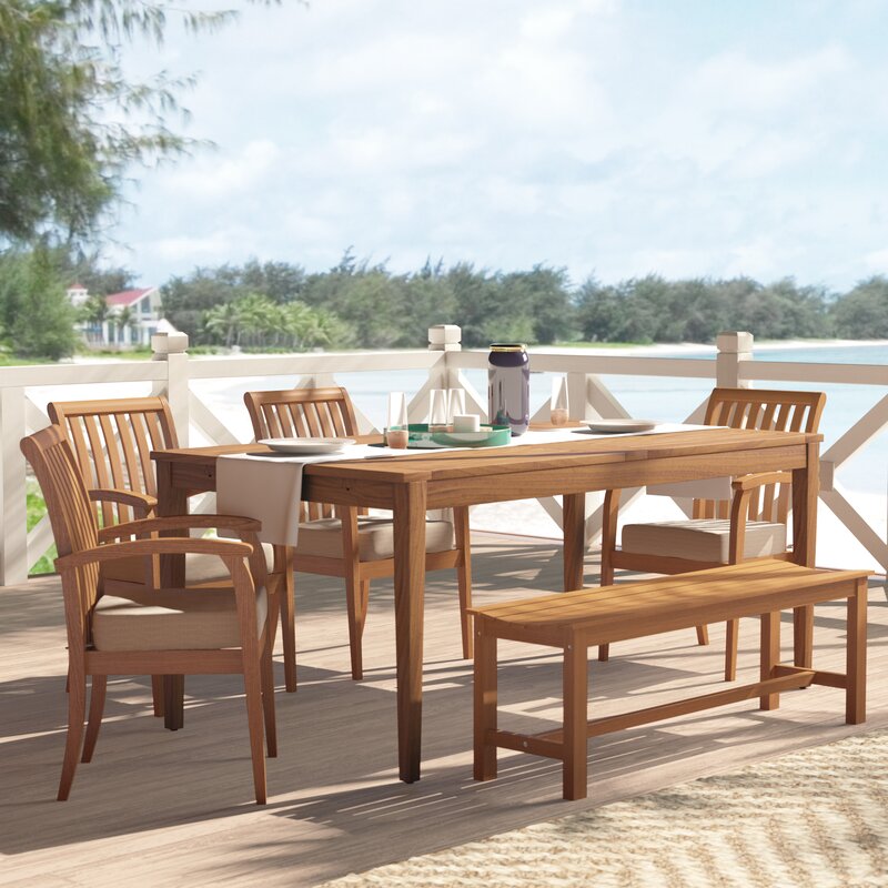Elaina Solid Wood Dining Table