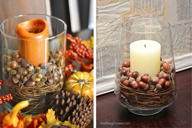 Elegant DIY Fall Candles