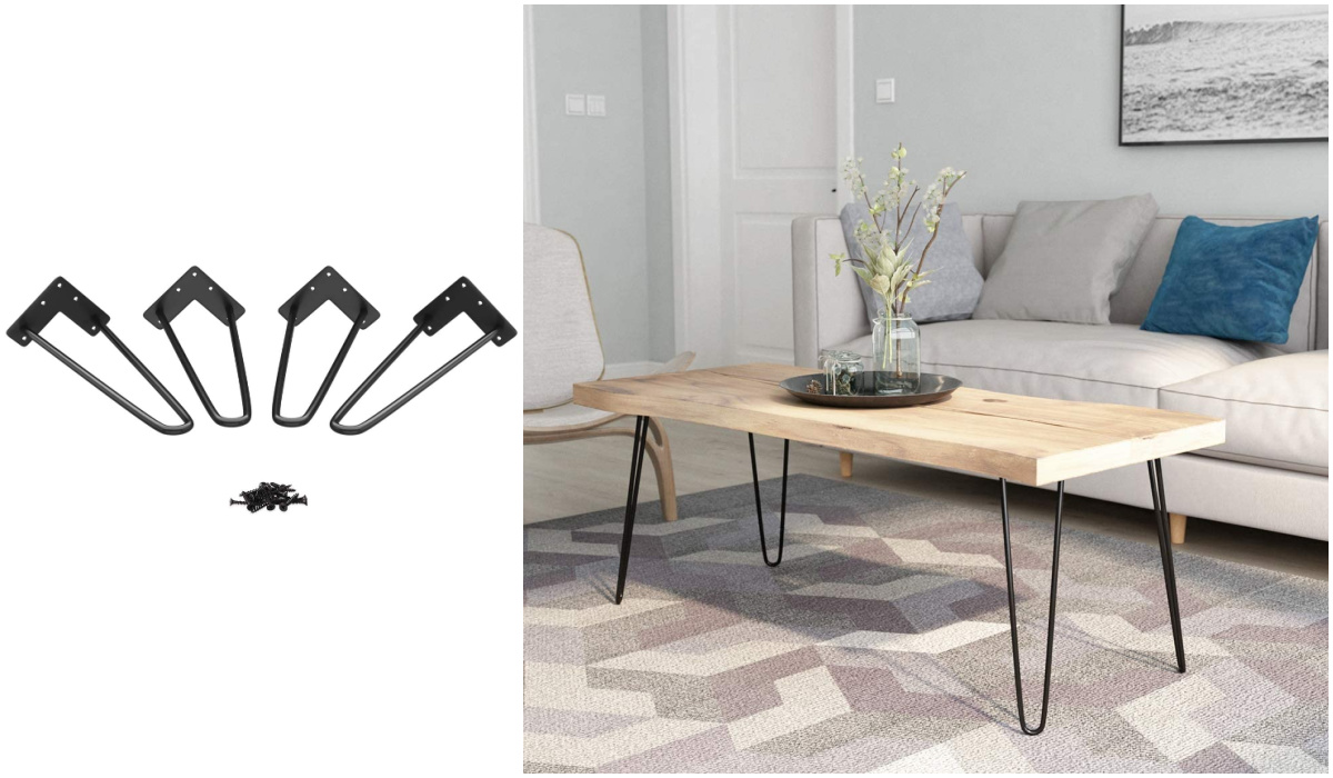 Elicit 16" Heavy Duty Hairpin Coffee Table Legs