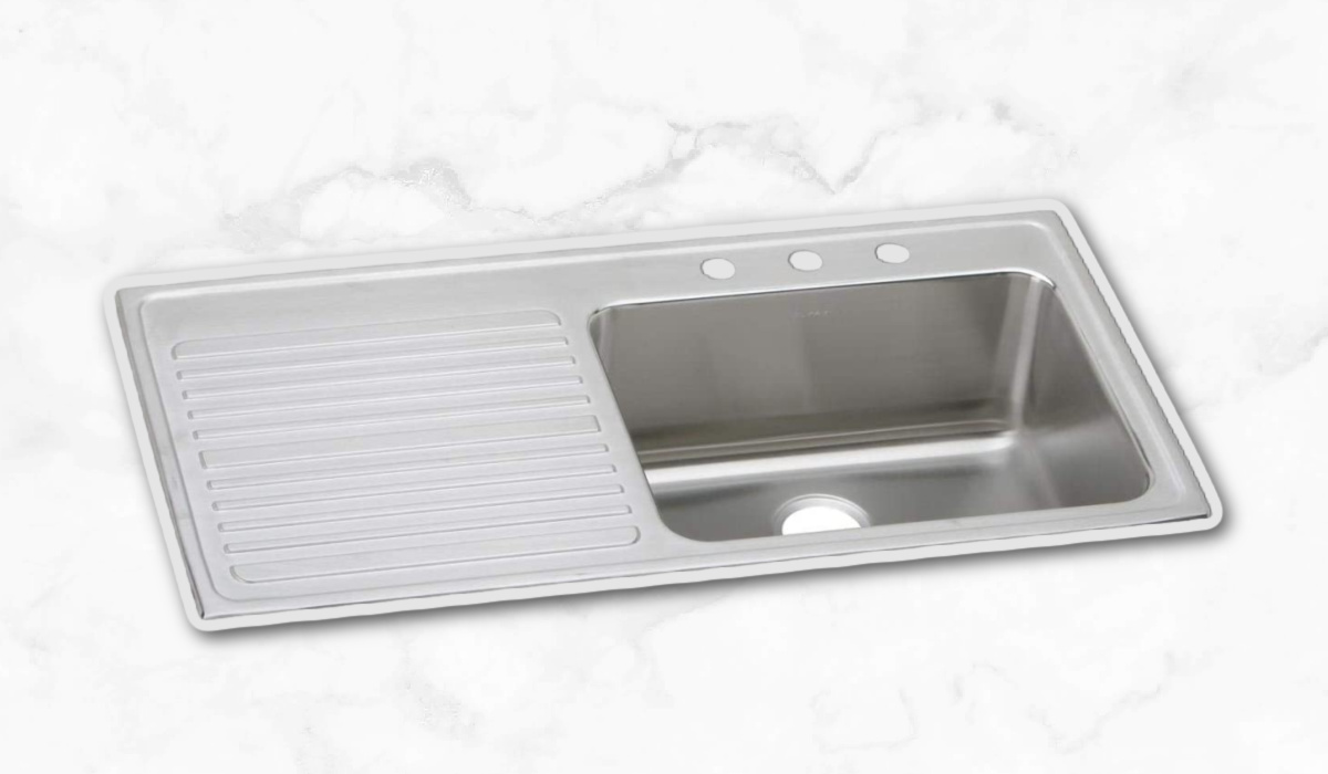 Elkay Lustertone Classic Stainless Steel Drainboard Sink