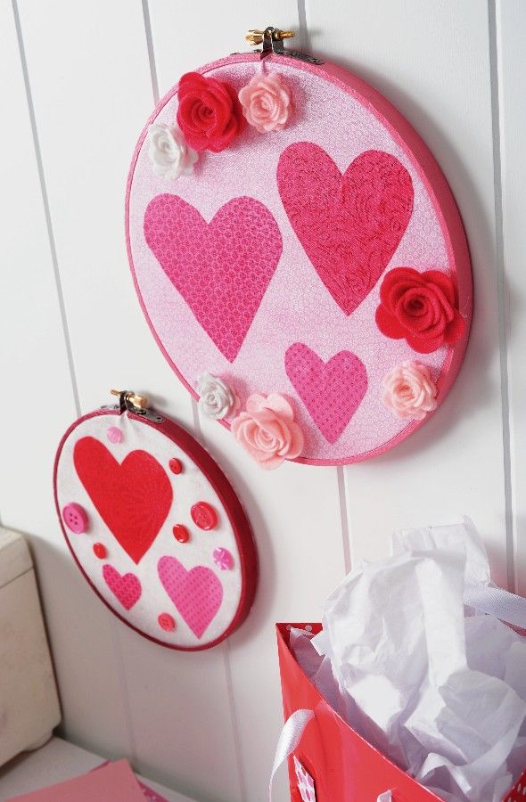 Embroidery Valentines Day Decor DIY
