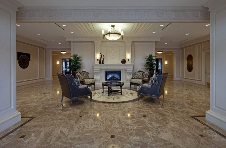 Entryway Living Room Marble Floor