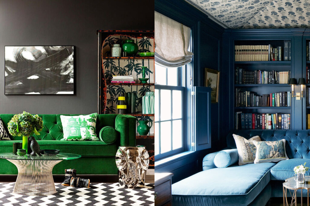 Espresso and Jewel Tone Furniture