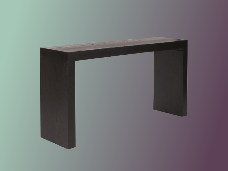 Espresso black waterfall console table