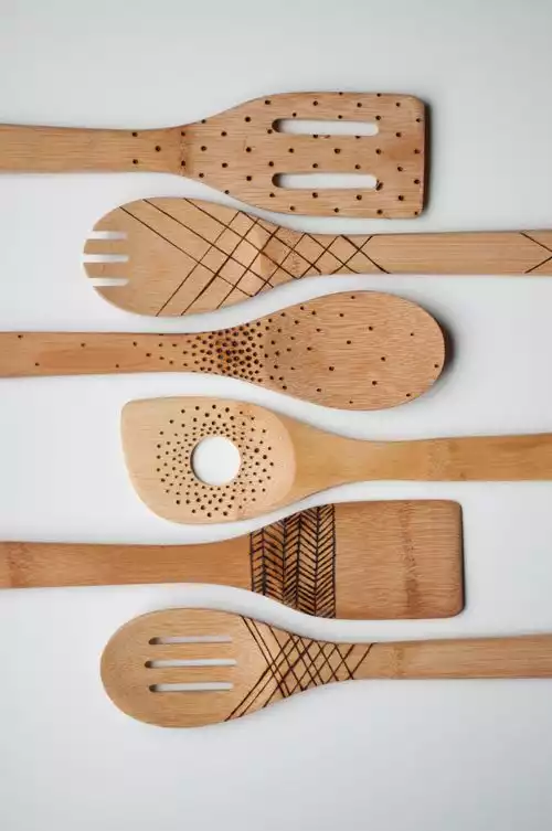 Etched Wooden Spoons