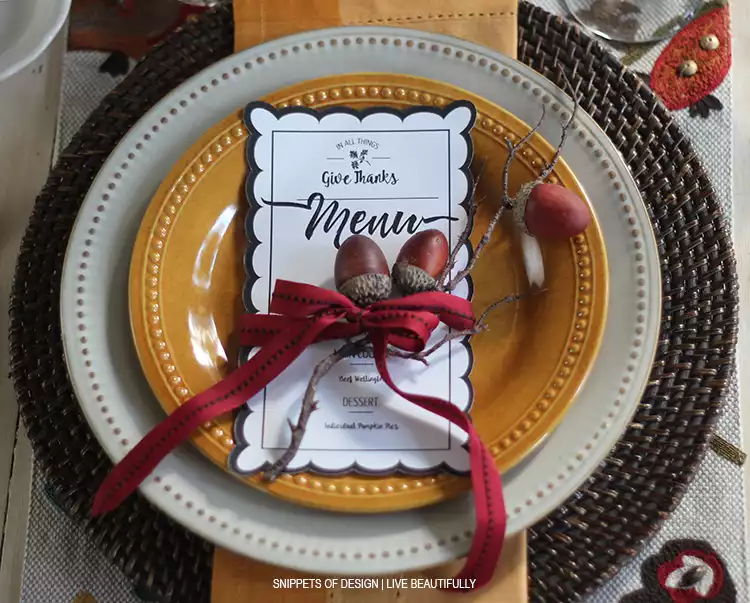 Evening of gratitude Table