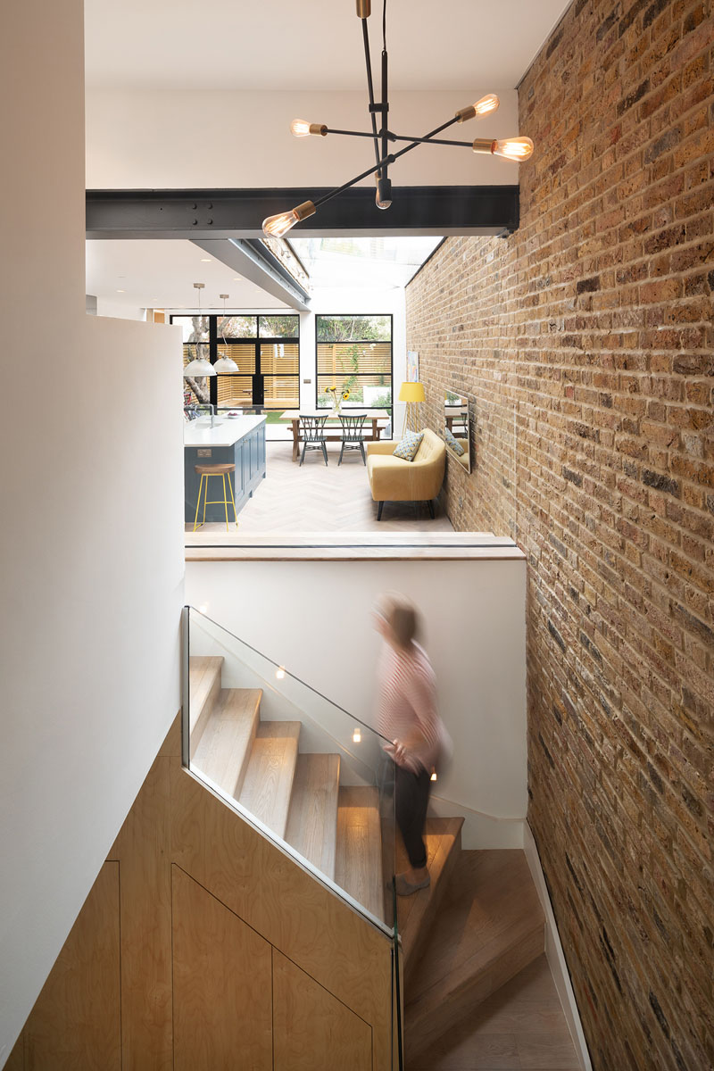 Extension And A Playful Basement stairs