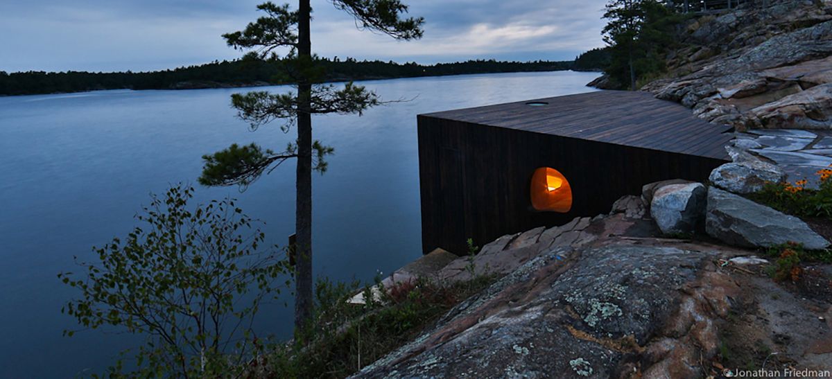 Exterior Grotto Sauna by Partisans