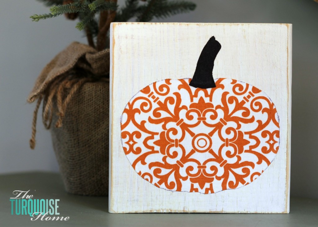 Fabric Scrap Pumpkin Silhouette