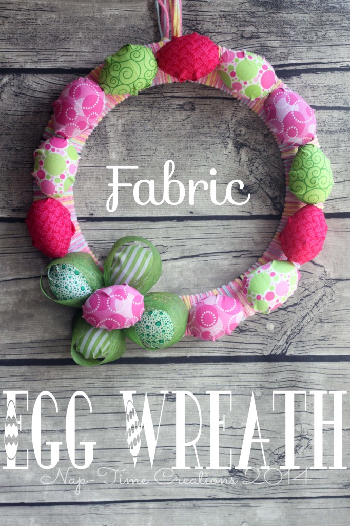 Fabric easter egg wreath