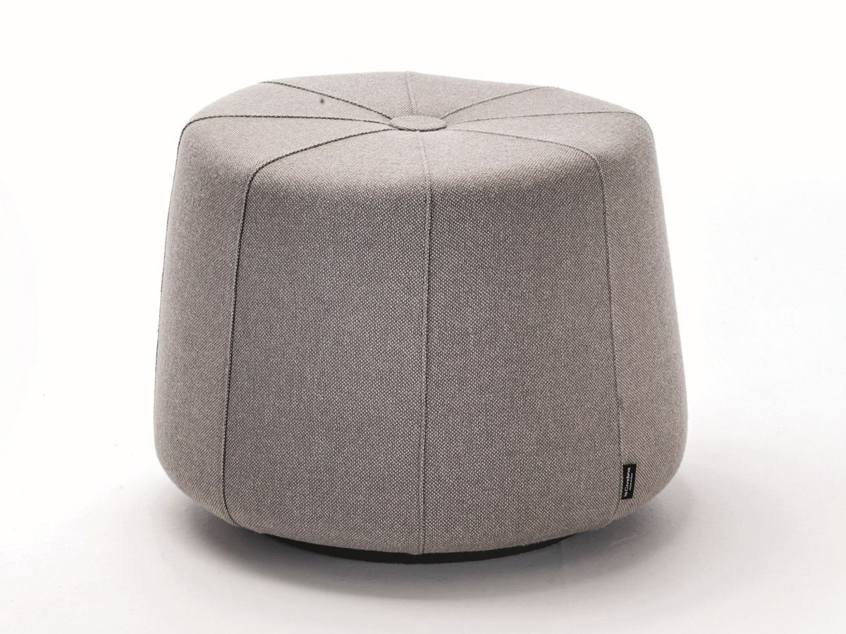 Fabric pouf with fire retardant padding