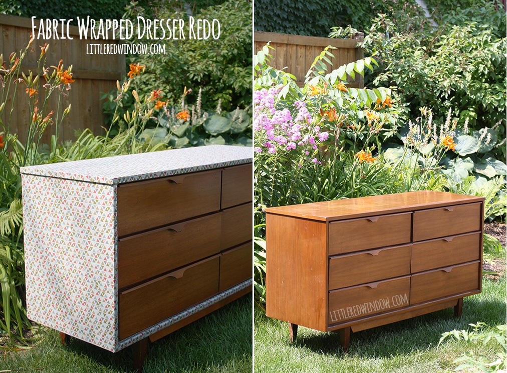 Fabric wrap dresser