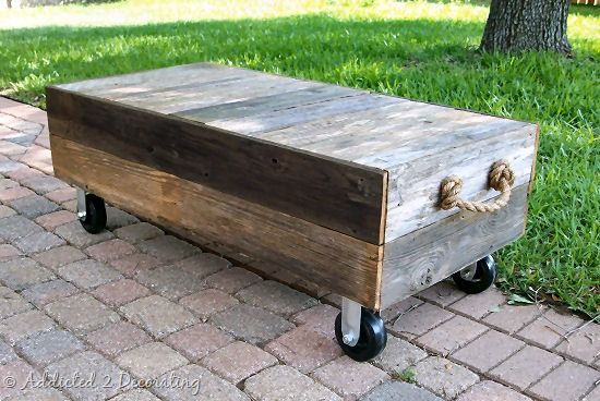 Factory Cart-Style Coffee Table