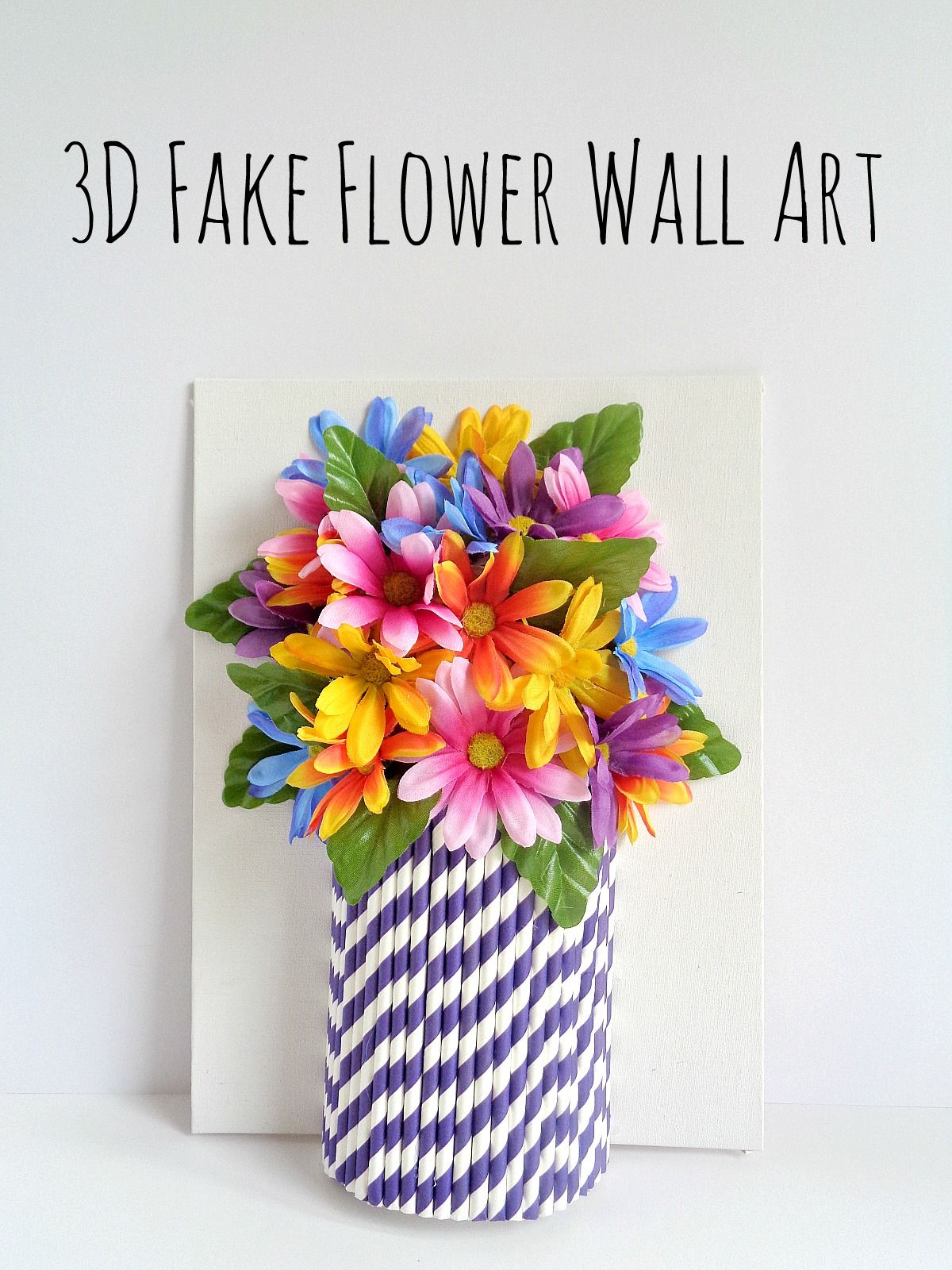 3-D DIY Room Decor Fake Flower Wall Art